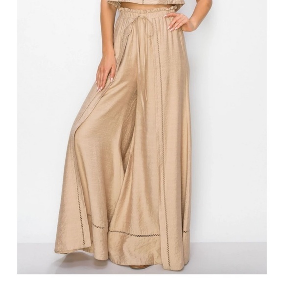 Dance & Marvel Pants - NWT dance and marvel beige wide leg pants